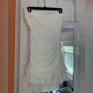 Strapless White Mini Dress